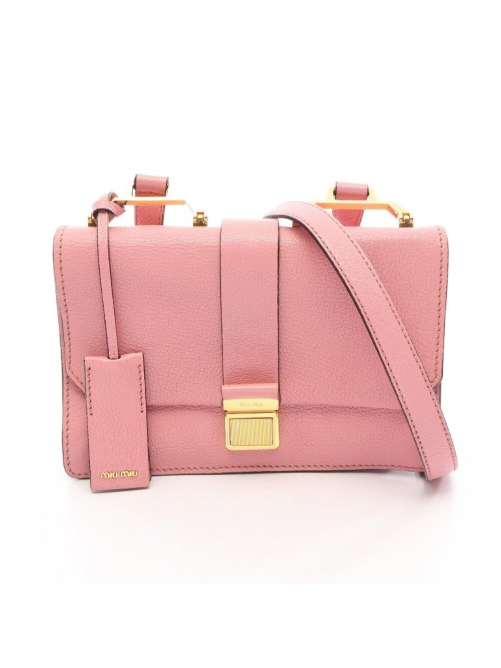 Miu Miu Shoulder Bag Madras Pink Leather